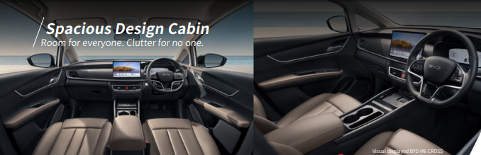 Spacious design cabin BYD M6 DM